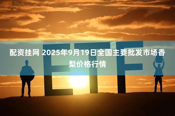 配资挂网 2025年9月19日全国主要批发市场香梨价格行情
